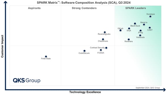Ricerca SPARK Matrix™ sull'analisi della composizione del software (SCA) di QKS Group