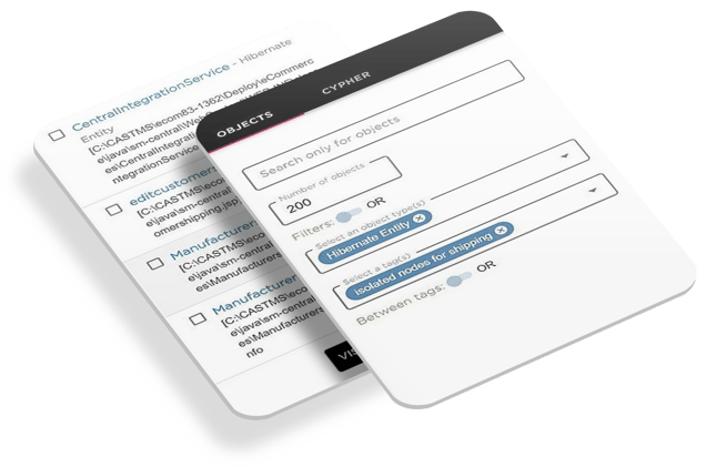 Cercare gli elementi applicativi in tutte le tecnologie in un unico posto.