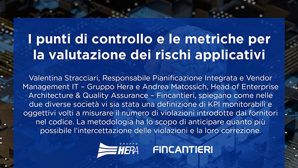 I punti di controllo e le metriche per la valutazione dei rischi applicativi