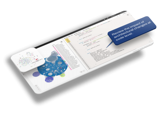 Monitorare l'impatto architetturale delle modifiche al codice. IN TEMPO REALE.